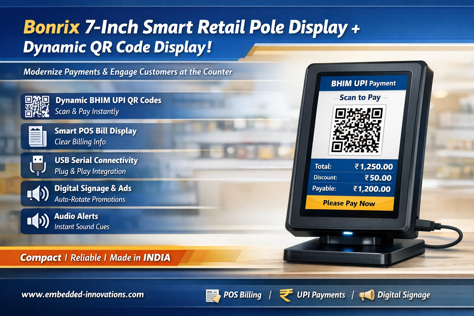 Bonrix 7 Inch Smart Display